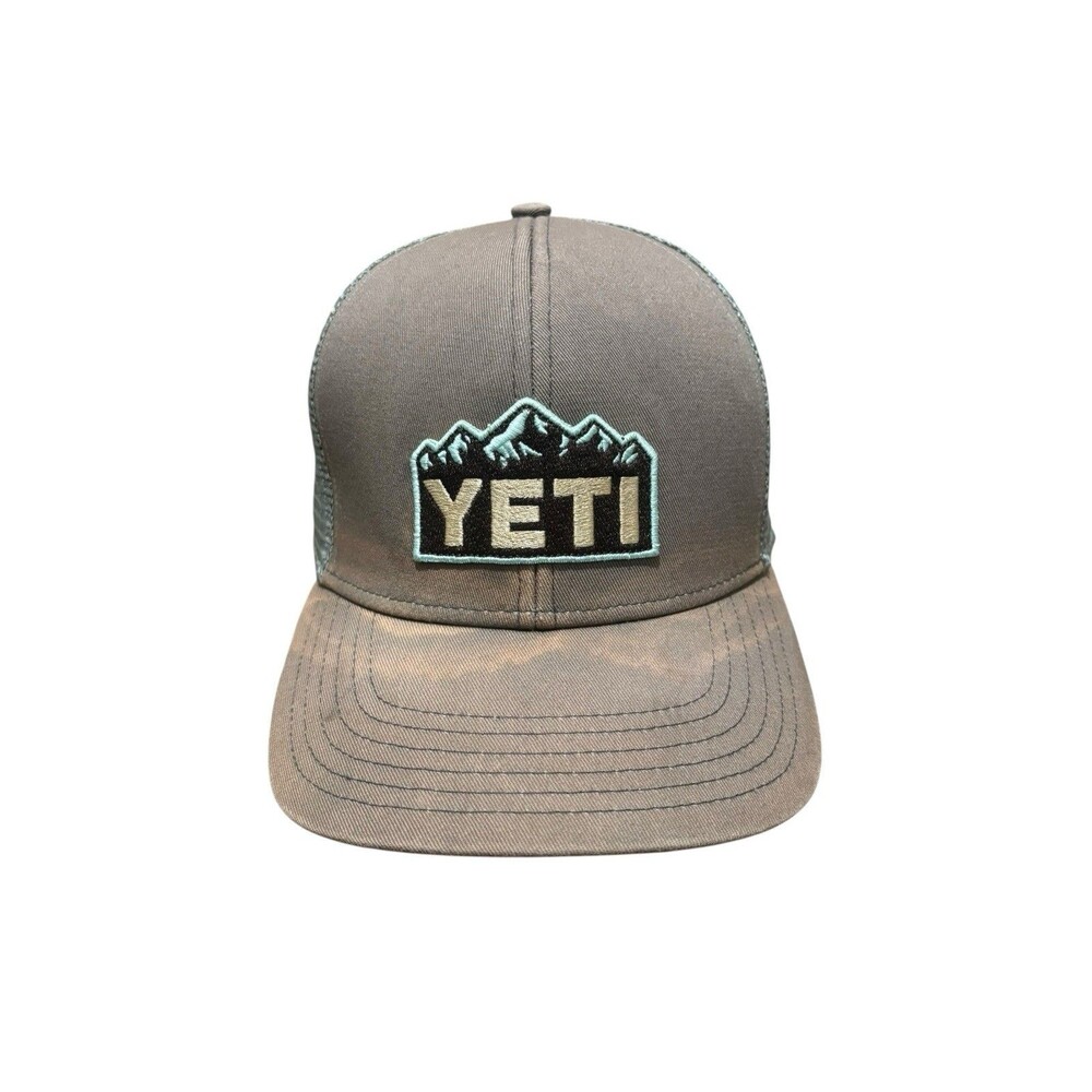 YETI Mountain Patch Men’s Trucker Snapback Brown Cap
